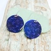 Starry Night Coloured Titanium Disc Earrings - UK Free Post