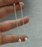 Rice Pearl Long Drop Earrings - Handmade, Sterling Silver  - Image 4