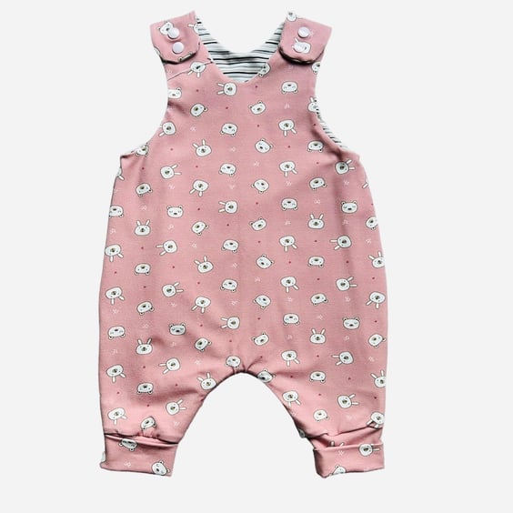 Pink Bear Romper - 3-6 months