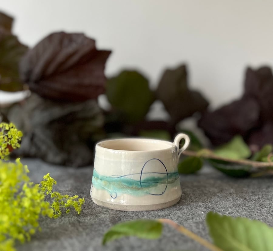 M - Ceramic Handmade Tea light holder - Seascape - Secret Studio Sale (77)
