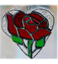 Red Rose Heart Suncatcher Stained Glass 012 - Image 4