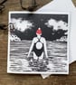 Swimmer Christmas Card - wild swimming, sea swim, outdoor swimmer - Image 2
