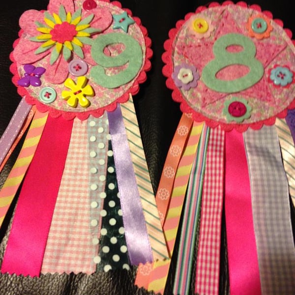 Birthday badge-Rosette - Any age