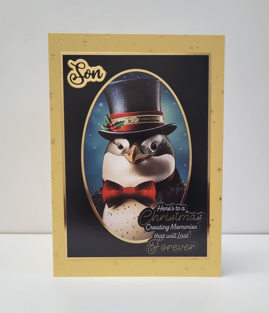 Son Christmas Card –  Luxury Christmas Card for Son