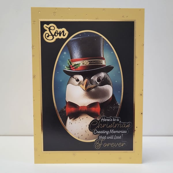 Son Christmas Card –  Luxury Christmas Card for Son