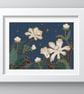 079 - Moonlight Batik Orchids - Cross Stitch Pattern - Image 2