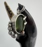 Moss Green Sea Glass in Sterling Silver with Gold - Image 2