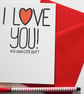 I Love You! And Your Cute Butt  Funny Valentine's,Birthday, Anniversary Card - Image 1