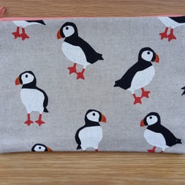 Puffin Storage pouch - ideal gift  make up bag