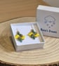 Swirl beaded sterling silver earrings, Elegant artisan jewellery (EAR-0003) - Image 2