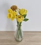 macrame yellow rose bud, single stem rose flower decoration - Image 9