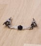 Black and clear bead sweater clip - cardigan guard - Shawl or pashmina clasp  - Image 5