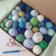 Scrappy Yarn Bundle Shades of Blue & Green
