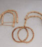 Bag making supplies 3 pairs of bamboo bag handles