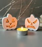 White Pumpkin Decorations - Spooky Halloween Ornaments - Gold Detailing - Image 1