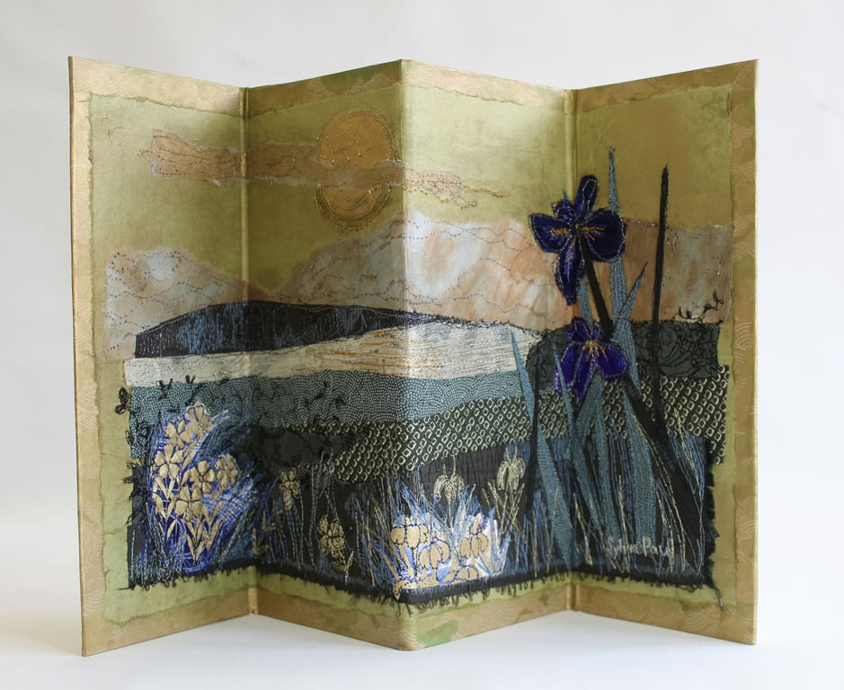 Iris Japanese Folding Screen