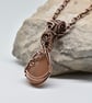 Peach Moonstone and Copper Wire Wrapped and Woven Pendant - Image 10