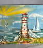 Decorated Tin Box Seaside Lighthouse Storage Treasures Photos Holiday Memories - Image 2