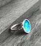 Enamel Ring,  enamel ring, blue enamel ring, pebble ring, cloud ring, nature - Image 5