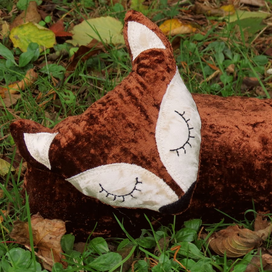 Fox Draught Excluder.  Sale!  Draught Stopper.  99cm in length.
