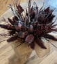 Dried Flower Bouquet Burgundy Boho Rustic Arrangement Poppy Seed Heads & Bun