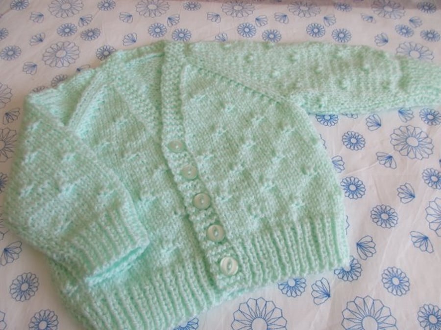 16" Baby Boys Knots V Neck Cardigan