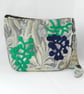 Fabric shoulder bag in Plantasia fabric with appliqued crochet trees - Image 3
