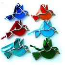 Bird Mini Suncatcher Stained Glass Handmade Colour Choice