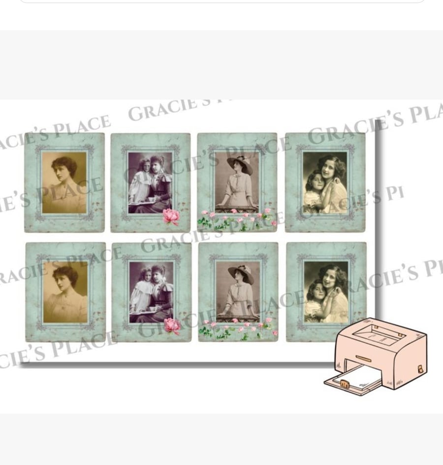 Digital download Vintage ladies ephemera 