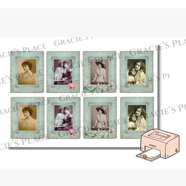 Digital download Vintage ladies ephemera 