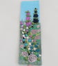 Garden Bookmark - embroidered and painted - Image 3