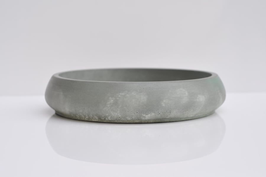 Concrete Bowl Handmade Green Marble Key Bowl Modern Accessory Bowl Minimalist Ho