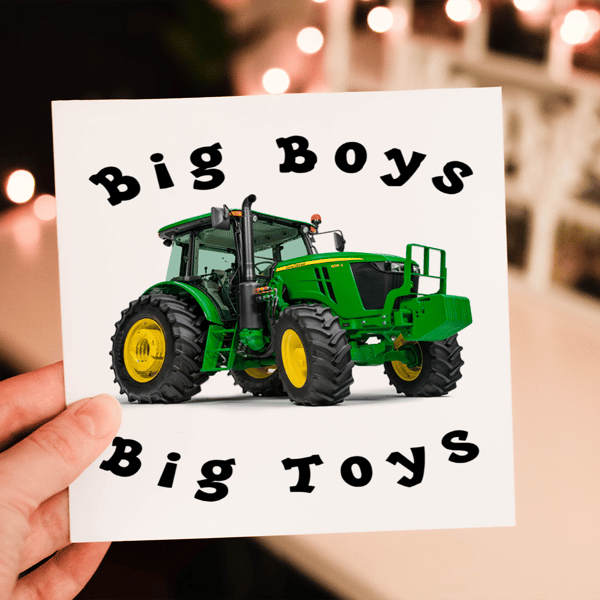 Tractor Engine Birthday Card, Tractor Birthday Card, Card for Birthday