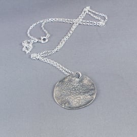 Moon Pendant Silver Reversible Pendant