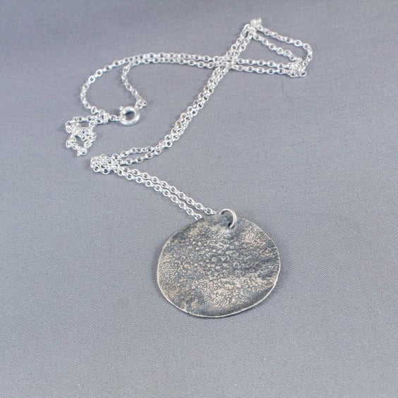 Moon Pendant Silver Reversible Pendant