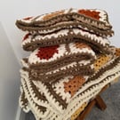 Beautiful Classic Chunky Crochet Blanket Set from our Coffee Range