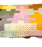 Colourful handmade crocheted blanket - jigsaw puzzle design - Image 4