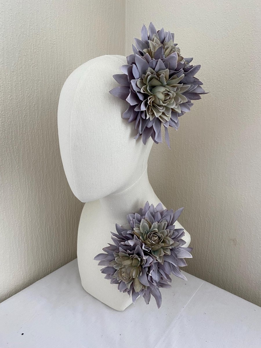 Vintage Inspired Hair Flower & Matching Corsage