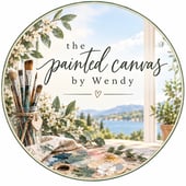 The painted canvas by Wendy