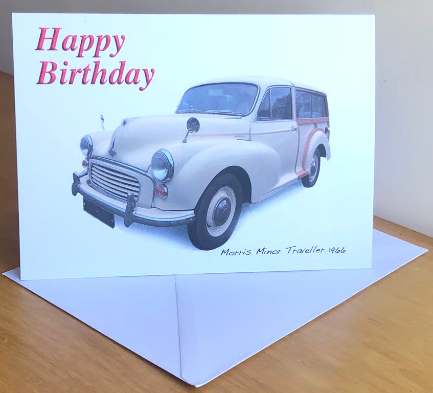 Morris Minor Traveller 1966 (Cream) - Birthday, Anniversary, Retirement or Plain