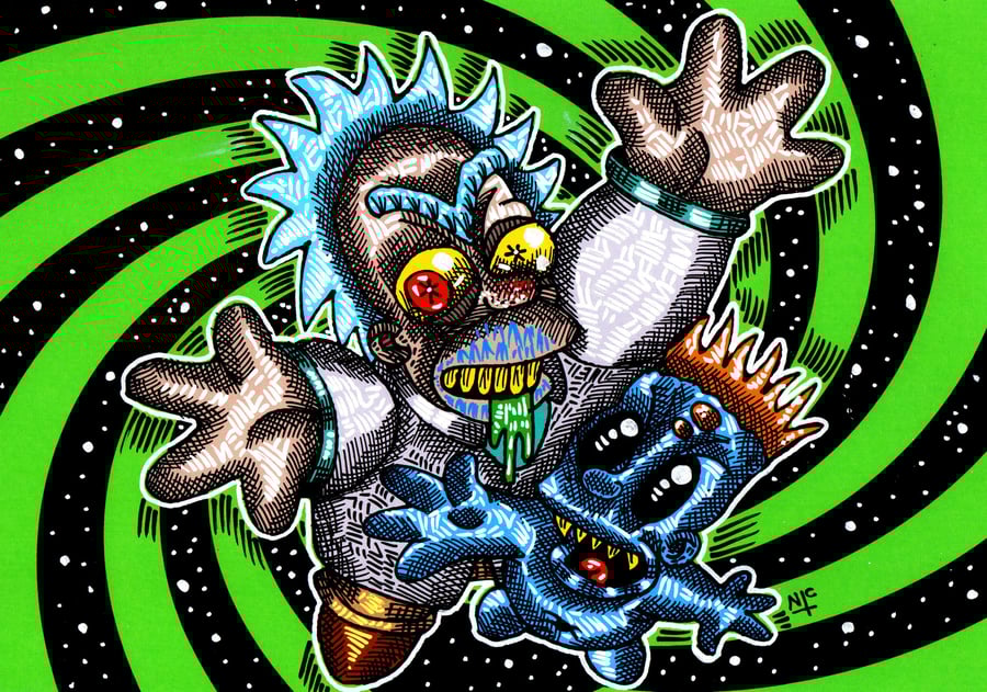 RICK And MORTY SIMPSONS X OVER