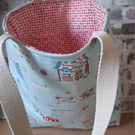 QUILT FAIR THEME FABRIC TOTE