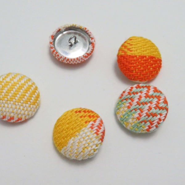 Yellow and Orange Covered Buttons 