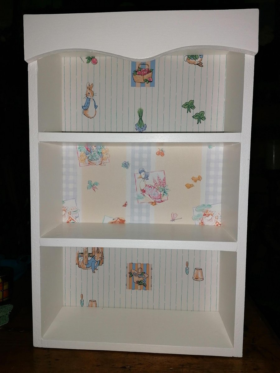 Large Wooden Storage Shelf Unit Shelves Wall Freestanding Beatrix Potter Peter R