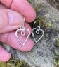Silver heart earrings, infinity hearts - Image 3