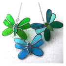 Trio of Butterflies Stained Glass Suncatcher 022