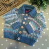 Baby Boy's Luxury Cardigan with wool and cotton Hand Knitted 6-12 months size