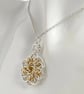 Sterling Silver Chainmaille Medallion Pendant Necklace - Image 4