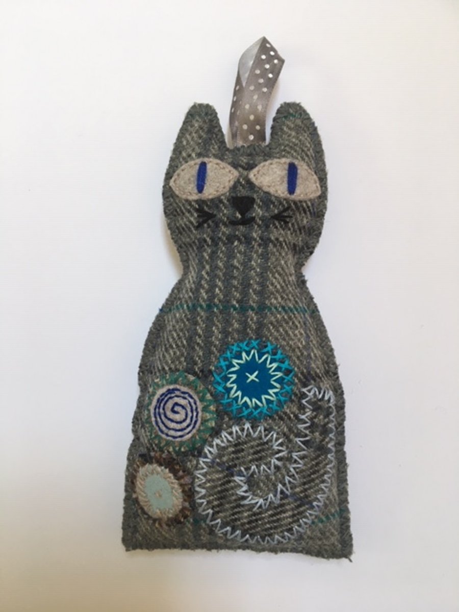 Cat shaped , Krazy Katz, dried lavender filled hanging house decoration