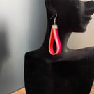 Lesbian Pride Reclaimed Material Earrings